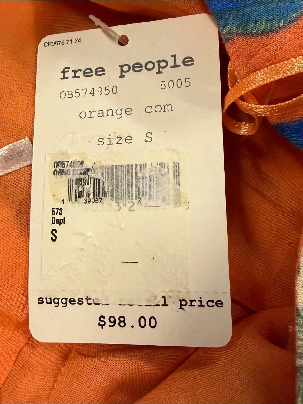Free People Orange Dear You Backless Sundress - Picture 2 of 9